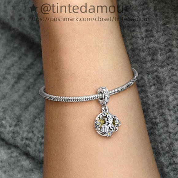 Pandora Disney Beauty and the Beast Dancing Dangle Charm - Picture 2 of 2